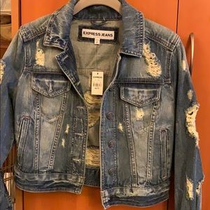 Destroyed denim jacket